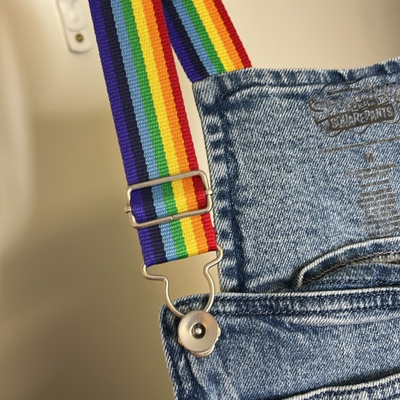 Hot Topic SpongeBob SquarePants Imagination Rainbow Denim Skirtall- M - Picture 7 of 9